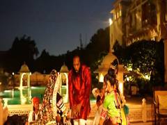 
      
      Chris Gayle celebrates Navratri with Gujarat Giants teammates
      
      