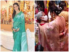 
      
      Kajol teases Jaya Bachchan for not removing her mask 
      
      