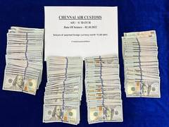 
      
      Chennai: Customs seize foreign currency worth Rs 15.68 lakh
      
      