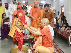 
      
      Uttar Pradesh CM Yogi performs 'Kanya Pujan' in Gorakhpur
      
      