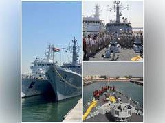 
      
      Indian Navy's first training squadron in Kuwait 
      
      