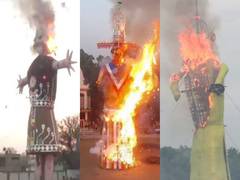
      
      Dussehra 2022: Triumph of good over evil marked by burning Raavan
      
      