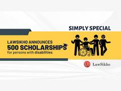 
      
      LawSikho announces 500 scholarships for persons with disability
      
      