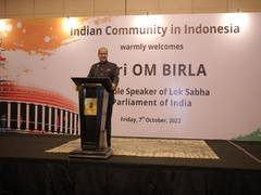 
      
      Om Birla attends closing ceremony of G-20 Parliaments in Jakarta
      
      