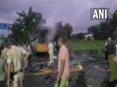 
      
      Maharashtra: 8 dead after bus catches fire in Nashik
      
      