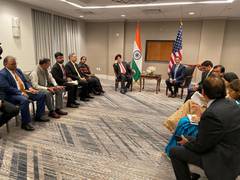 
      
      Hardeep Puri meets Schlumberger company's CEO in US
      
      