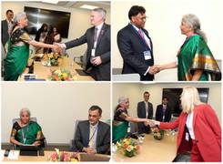 
      
      Sitharaman holds bilaterals with several FMs in Washington
      
      