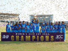 
      
      Indian cricket celebrates Women in Blue's seventh Asia Cup win
      
      