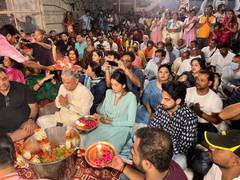 
      
      Zaid Khan and Sonal Monteiro at Ganga Aarti in Varanasi
      
      