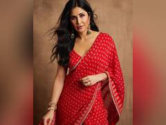 
      
      Katrina Kaif stuns in red sharara saree in latest pictures
      
      