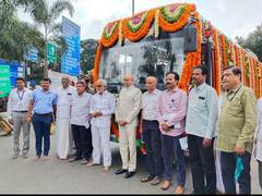 
      
      MEIL thanks Lord Venkateshwara with 10 e-buses
      
      