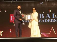 
      
      R Vishnu Prassad felicitated with ET Global Indian Leader Award 
      
      