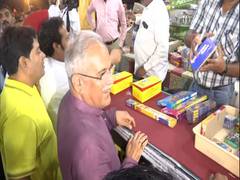
      
      Bhupesh Baghel visits local shop on Dhanteras, buys sweets
      
      
