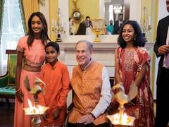 
      
      Diwali in the US: Texas Governor celebrates at his official...
      
      
