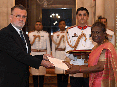 
      
      President accepts credentials from HC, envoys of 5 nations
      
      