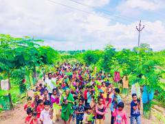 
      
      Adilabad villagers plant saplings under Green India Challenge
      
      
