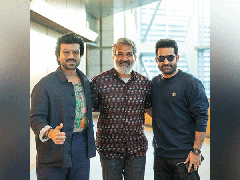 
      
      Ram Charan drops picture with SS Rajamouli, Jr NTR
      
      