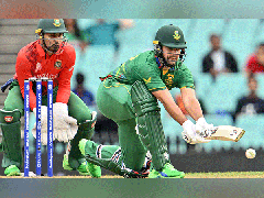 
      
      Rossouw's carnage guides South Africa to 205/5 against Bangladesh
      
      