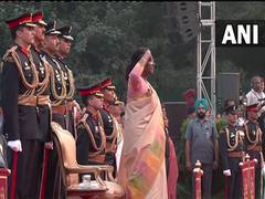
      
      President Murmu presents silver trumpet
      
      