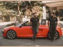 
      
      The founders of Gozars took supercar to deliver their first order
      
      