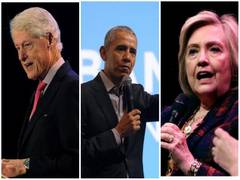 
      
      Obama, Clintons hit midterm campaign trail for Democrats
      
      