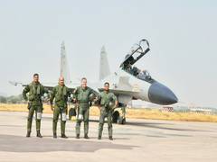 
      
      IAF chief flies in Rafale during military exercise with France
      
      