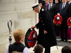 
      
      King Charles lays a wreath at Festival of Remembrance
      
      