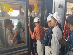 
      
      Siliguri: Joy ride for special chidren on toy train
      
      
