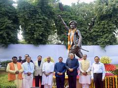 
      
      Vice President pays tribute to Birsa Munda in parliament house
      
      