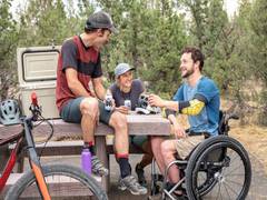 
      
      People with paralysis navigate a room via controlled wheelchair
      
      
