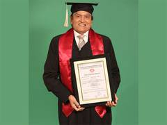 
      
      Dinesh Shahra awarded 'Honorary Doctorate by Chatrapati Shahuji
      
      