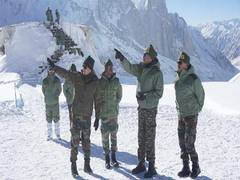 
      
      Corps Commander Lt Gen A Sengupta visits Siachen Glacier
      
      