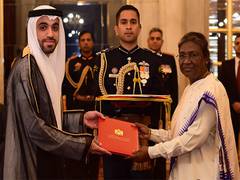 
      
      President Droupadi Murmu receives credentials from five envoys
      
      