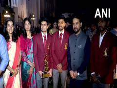 
      
      Anurag Thakur, Nitish Pramanik meet National Sports Awardees
      
      
