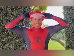 
      
      Dressed as Spider-Man, Prince Harry shares Christmas message
      
      
