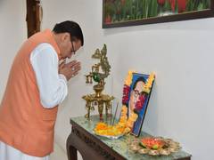 
      
      Uttarakhand CM Pushkar Singh Dhami pays tribute to Dr BR Ambedkar
      
      