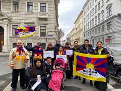 
      
      Tibetan community in Vienna holds demonstration against China
      
      