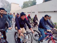 
      
      Mandaviya appeals to use cycle for commuting to nearby places
      
      