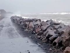 
      
      Cyclone Mandous: Kakinada-Uppada road closed for traffic
      
      