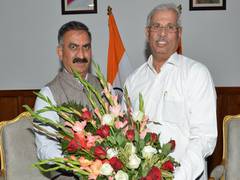 
      
      Himachal Pradesh CM Sukhu pays courtesy visit to governor
      
      