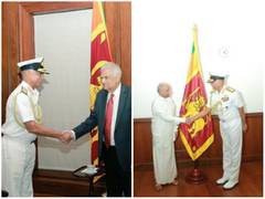 
      
      Indian Navy chief meets Sri Lankan PM, President in Colombo
      
      