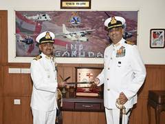 
      
      Captain Kodalapuram assumes command of INS Garuda
      
      