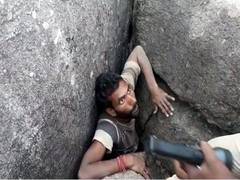 
      
      Man stuck between two boulders in Telangana rescued
      
      