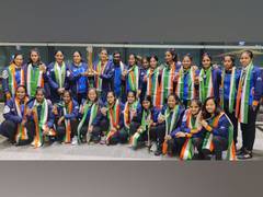 
      
      FIH Women's Nations Cup winning Team India receives warm welcome 
      
      