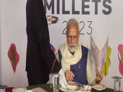 
      
      PM Modi, fellow MPs enjoys millet lunch in Parliament
      
      