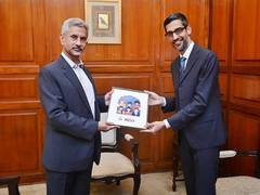 
      
      Jaishankar meets Google CEO Sundar Pichai
      
      