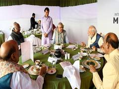 
      
      PM Modi, Kharge enjoy millet lunch together at Parliament
      
      