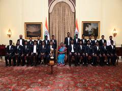 
      
      President Droupadi Murmu meets winners of T20 WC for the Blind
      
      