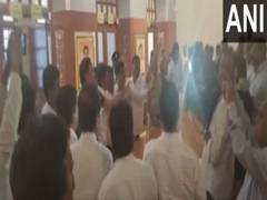 
      
      Mumbai: Scuffle breaks out between two Shiv Sena factions
      
      