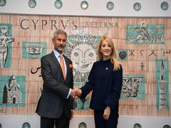 
      
      Jaishankar pays homage to Mahatma Gandhi in Nicosia
      
      